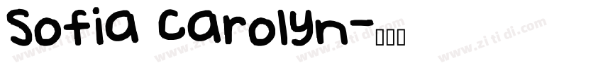 Sofia Carolyn字体转换